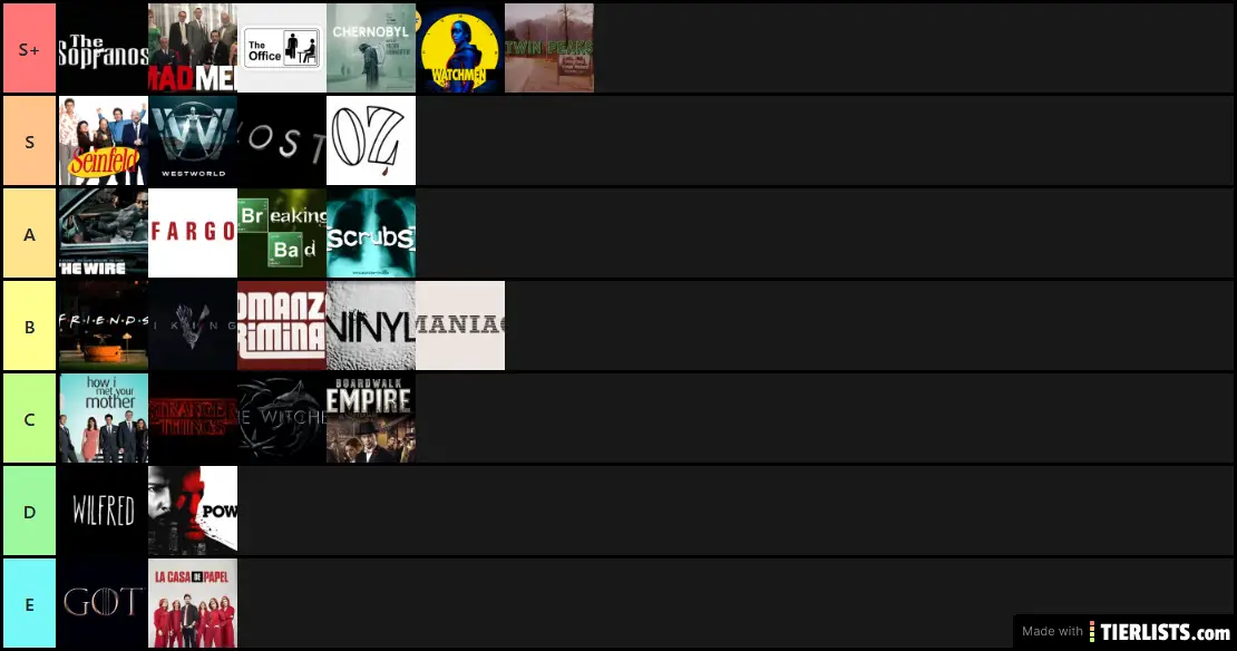 TV Shows Tier List