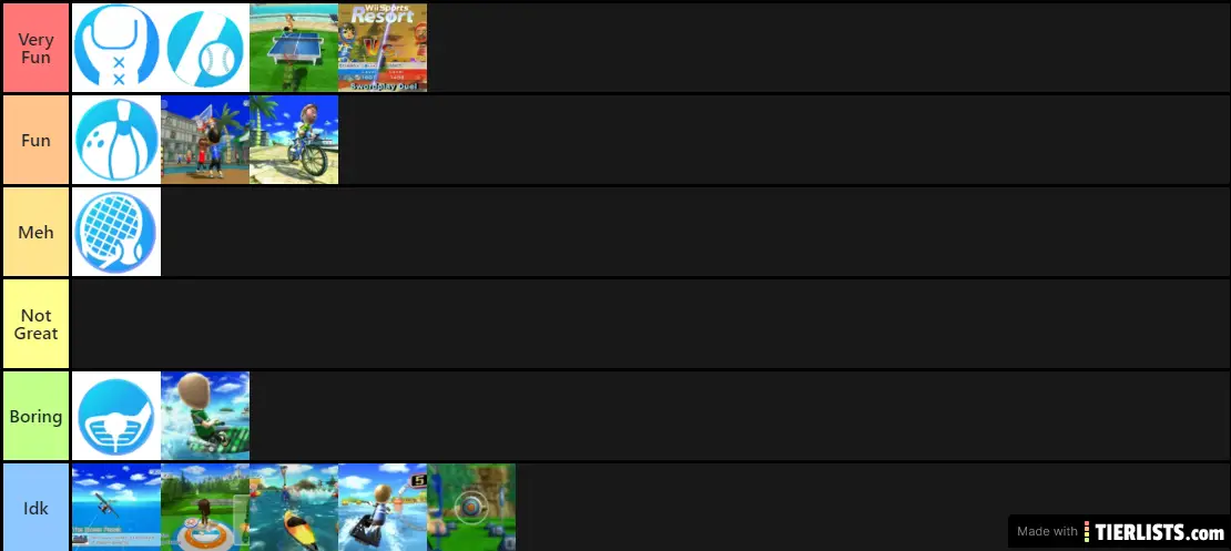 Wii Sports and Wii Sports Resort Games