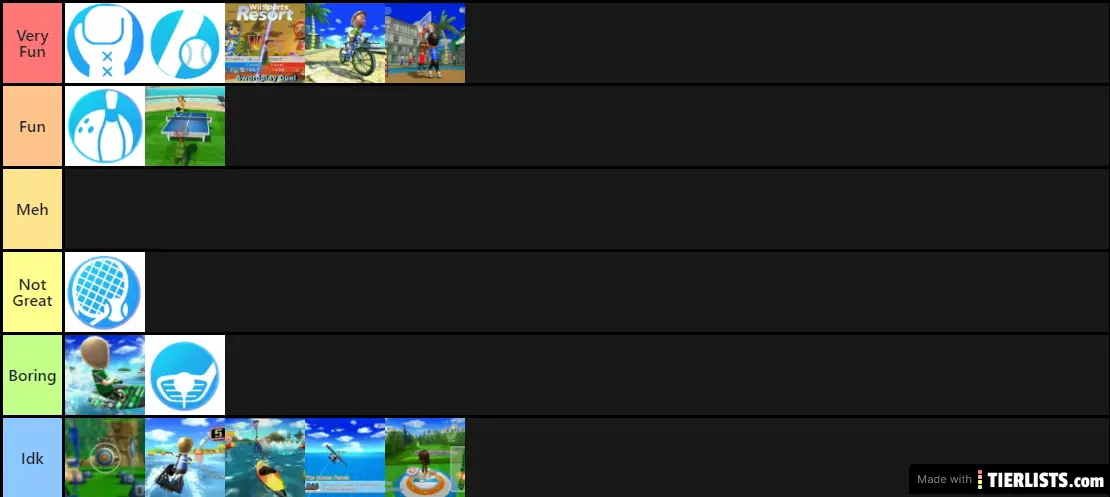 Wii Sports and Wii Sports Resort Games