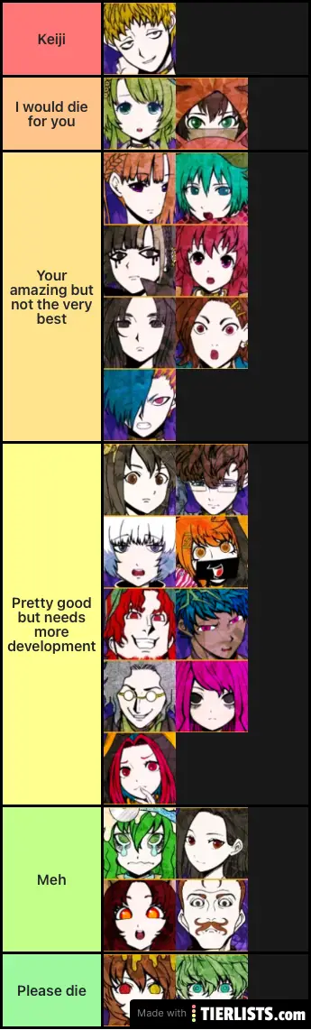 Your turn to die tier list